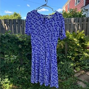 Michael Kors blue floral flowers dress, size small